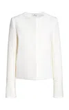 Courrèges Satin-trimmed Tailored Jacket In White