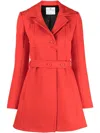 Courrèges Tailored Virgin Wool Coat In Red