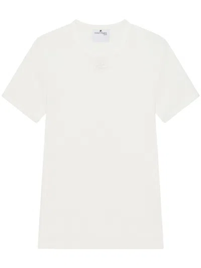 COURRÈGES COURRÈGES TAILORED WHITE COTTON T-SHIRT