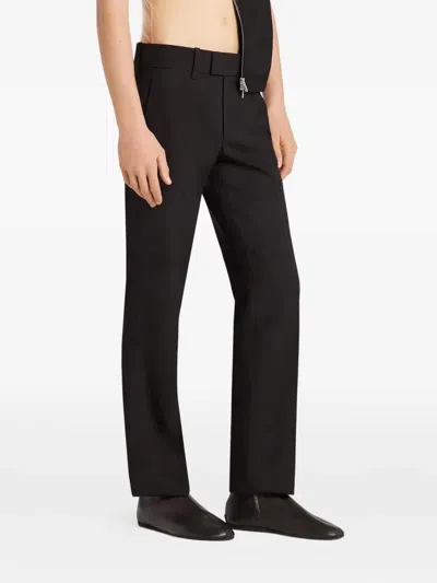 Courrèges Tailored Wool Trousers In Black