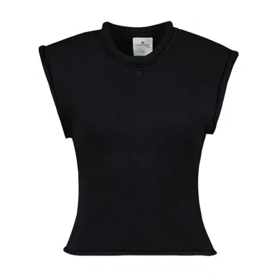 Courrèges Tank Top In Black
