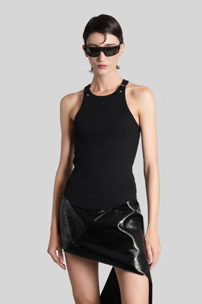 Courrèges Tank Top In Black Cotton
