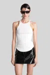 Courrèges Tank Top In White Cotton In White