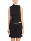 Courrèges Asymmetric Sleeveless Fitted Stretch Top