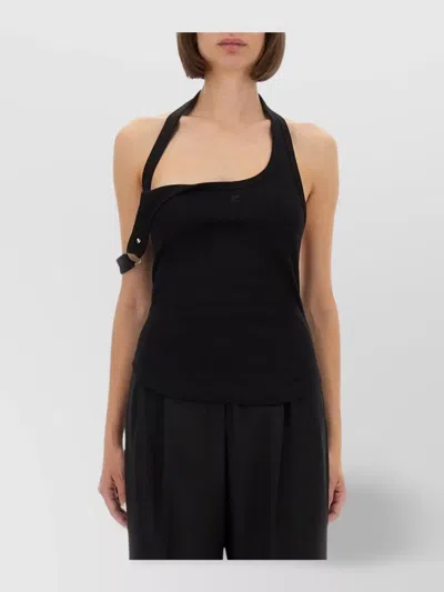Courrèges Tank Top With Asymmetric Halterneck Strap
