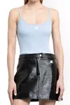 Courrèges Blue Rib Knit Camisole In Blue