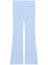 Courrèges Tech Jersey Flared Trousers In Blue