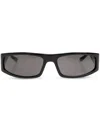 Courrèges Black Tech Sunglasses In Black