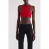 Courrèges Technical Jersey Scuba Bra Top In Ruby