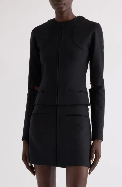 Courrèges Technical Jersey Scuba Jacket In Black