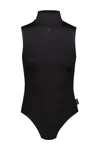Courrèges Techno Jersey High-neck Bodysuit In Black