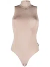 Courrèges Techno Jersey Bodysuit In Neutrals