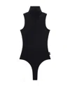 Courrèges Techno Jersey High-neck Bodysuit In Black