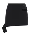 Courrèges Loop-knit Mini Skirt In Black