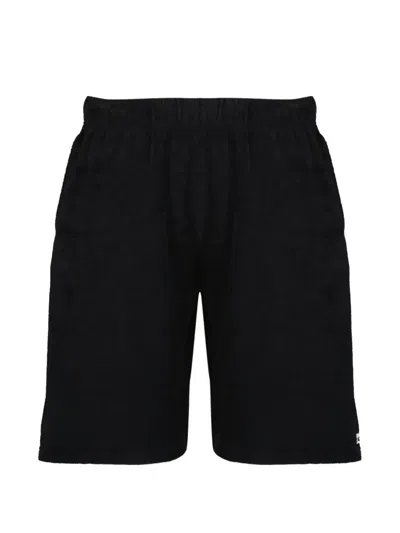 Courrèges Terry Logo-detail Shorts In Black