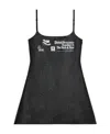 Courrèges Text-print Textured Minidress In Black