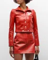 Courrèges Reedition Vinyl Jacket In Red