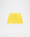 Courrèges Textured Vinyl Mini Skirt In Yellow