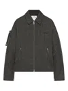 Courrèges Textured Zip-up Jacket In Gray