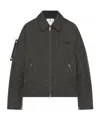 Courrèges Textured Zip-up Jacket In Gray