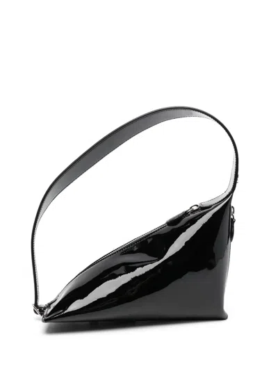 Courrèges The One Leather Shoulder Bag In Schwarz