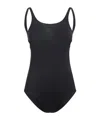 Courrèges Thin-strapped One-piece Swimsuit In Black