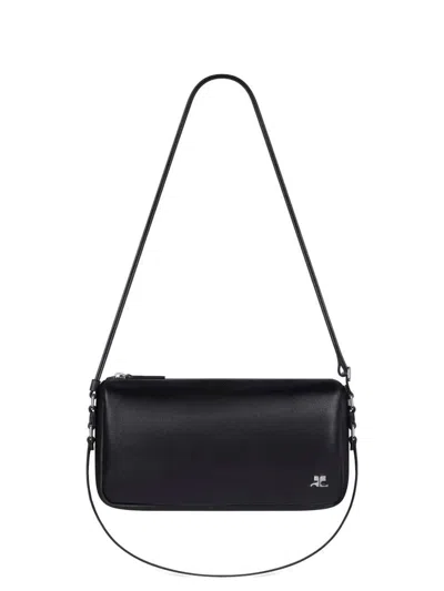Courrèges Three Sixty Small Crossbody Bag In Black