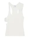 Courrèges Double Bucket Tank Top In White