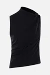 Courrèges Mockneck Light Rib Cropped Top