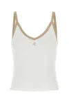 Courrèges Mockneck Light Rib Cropped Top