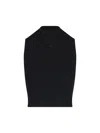 Courrèges Mockneck Light Rib Cropped Top