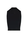 Courrèges Mockneck Light Rib Cropped Top