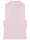 Courrèges Ribbed Crop Top Mock Neck