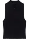 Courrèges Mockneck Light Rib Cropped Top