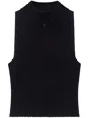 Courrèges Mockneck Light Rib Cropped Top