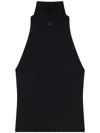 Courrèges High Neck Ribbed Sleeveless Top