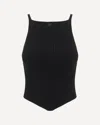 Courrèges Fitted Ribbed Sleeveless Top With High Neckline