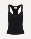 Courrèges Courreges Black Racerback Tank Top With Logo Patch