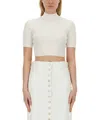 Courrèges Courregès Crop Top In White