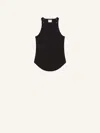 Courrèges Buckle 90s Rib Tank Top In Black