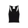 Courrèges Scuba Rib Knit Tank Top In Black
