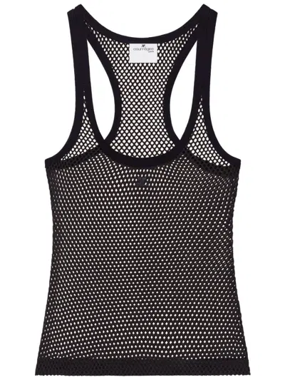 Courrèges Courreges Mesh Tank Top In Black