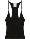 Courrèges Scuba Rib Knit Tank Top In Black