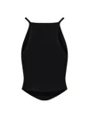 Courrèges Courreges "ribbed Knit Holistic Top In Black
