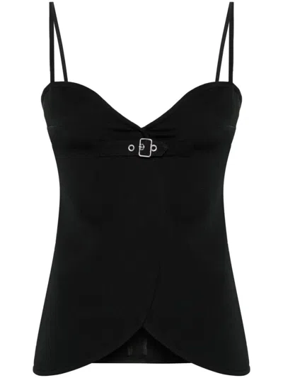 Courrèges Sleeves And Buckle Detail In Black