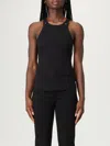 Courrèges Buckle 90s Rib Tank Top In Black
