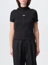 Courrèges Interlock Logo Zip-up Jersey Top In Black