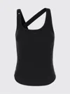 Courrèges Tank Top With Asymmetrical Buckle In Black