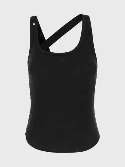 COURRÈGES TOP COURRÈGES WOMAN COLOR BLACK,H23261002