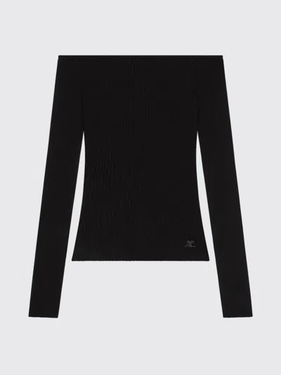 COURRÈGES TOP COURRÈGES WOMAN COLOR BLACK,H45346002